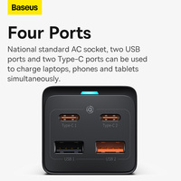 Baseus 65W GaN ładowarka listwa zasilająca 4 porty szybki pulpit Adapter szybka stacja ładująca dla iphone 13 12 Pro Max Xiaomi Samsung 2
